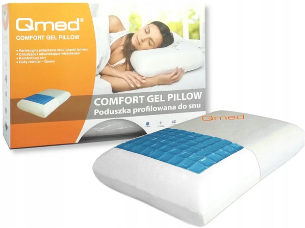QMED подушка ортопедическая под голову COMFORT GEL PILLOW