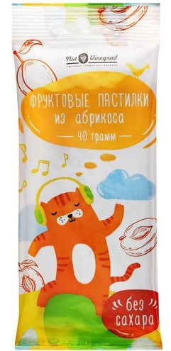Nut Vinograd Пастилки из фруктов Абрикос 40г