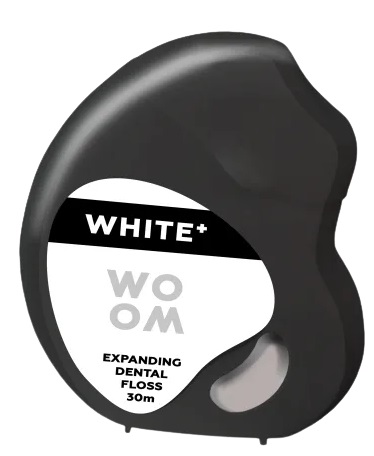 Зубная нить WOOM WHITE+ белая вощеная 30м