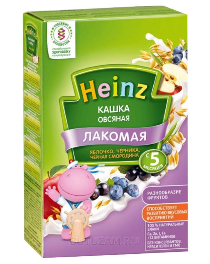 Хайнц Каша Лакомая Овсяная Яблоко черника смородина 200г с 5 мес.