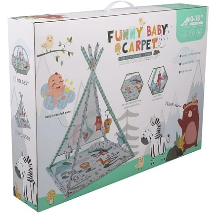Коврик палатка игровой развивающий с погремушками Baby Blanket 0м+