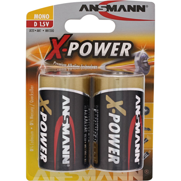 Батарейка ANSMANN D (2шт) (LR20/AM1/MN1300) 1.5V