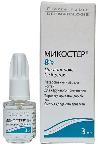 Микостер 8% 3 мл лак для ногтей ( циклоперокс ) противогрибковое средство #@