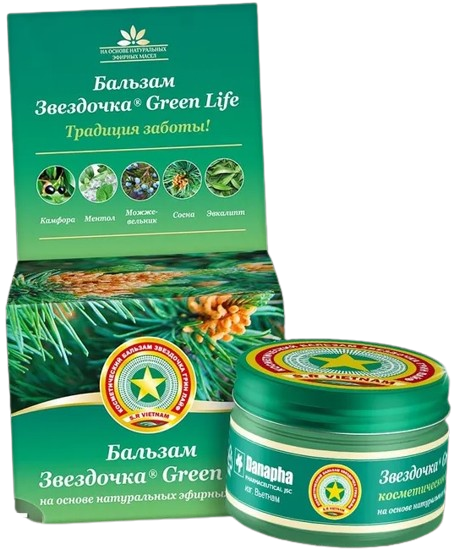 Звездочка Бальзам Green Life 16г ст.бан.  &