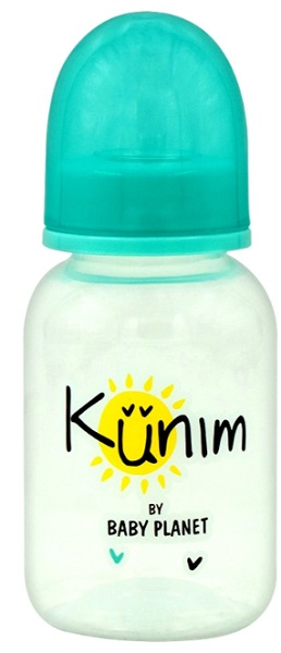 Бутылочка 0м+ BABY PLANET без ручек Куным 125 мл арт.8436