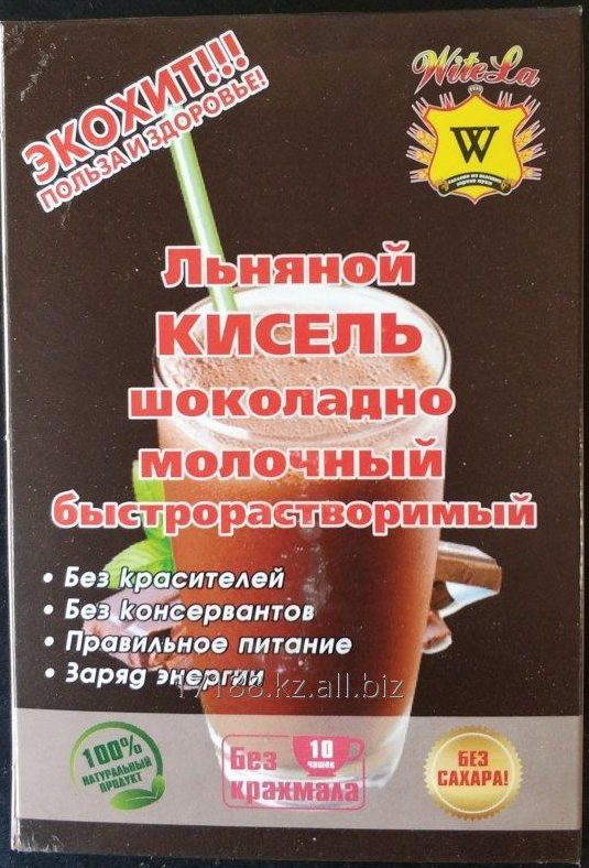 WiteLa Кисель Льняной Шоколадно- Молочный 160г быстрорастворимый 