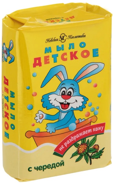 Мыло детское с чередой 90 гр НЕВСКАЯ КОСМЕТИКА