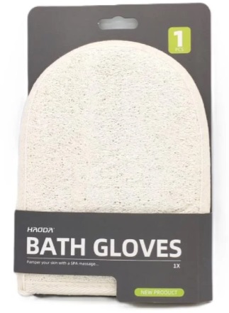 HAODA Мочалка варежка из Люфы арт.5976