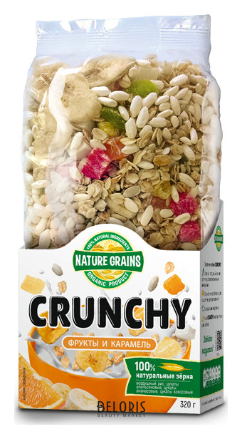 Сухой завтрак Crunchy Фрукты и карамель 300 г