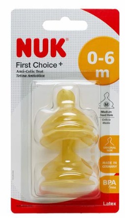 Соска Латексная NUK FC+ ш/г 0м-6мес M (2шт) арт.10701236 