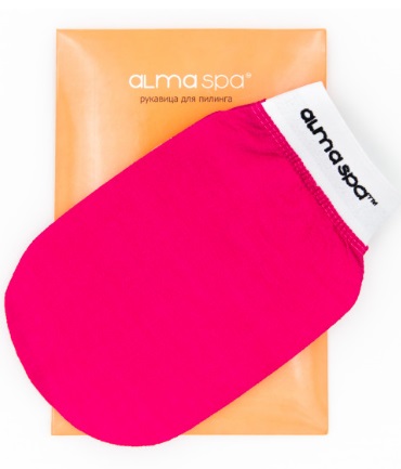 Alma Spa руковица для пилинга розовая