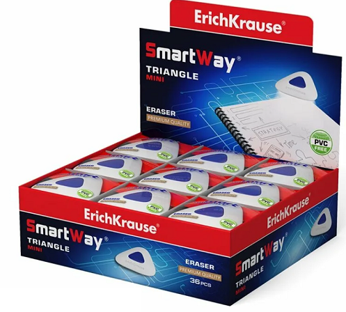Ластик с пластиковым держателем ErichKrause Smart Mini Triangle