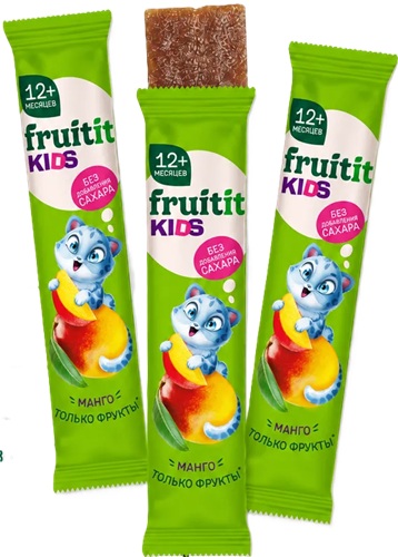 Fruit It Kids Фруктовая лента Манго 15г Правильные Сладости