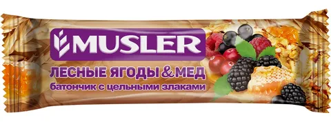 Musler Батончик мюсли Лесные ягоды и мёд 30г Мюслер