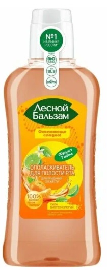 Ополаскиватель для полости рта ЛЕСНОЙ БАЛЬЗАМ Мандарин Лайм и Мята 400 мл