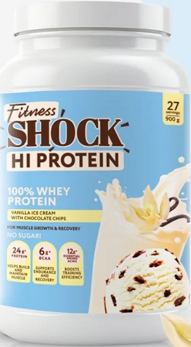 FitnessSHOCK Белковый Коктейль 900г Ванильное Мороженое  &