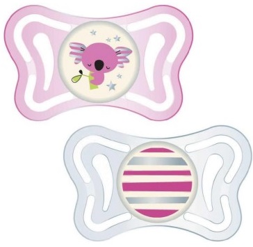 Соска-Пустышка Силиконовая CHICCO 6м+ (2шт) Physio Light Lumi цв.в асс.