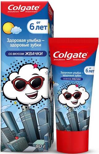 Зубная паста COLGATE Starsmile 80г Жвачка Детская 6+ лет