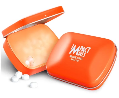 Освежающее драже Impact Mints со вкусом Апельсина без сахара 14 г