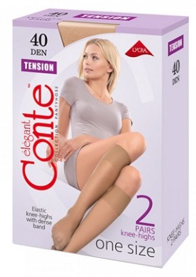 CONTE гольфы Tension 40 (2пары) размер 23-25 natural