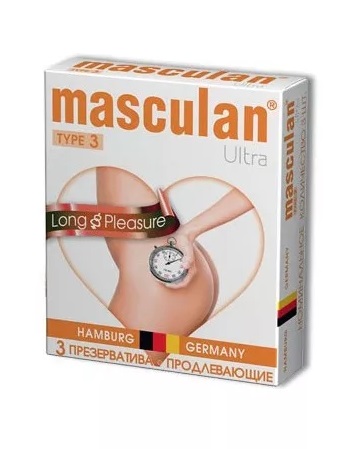 Презервативы MASCULAN Ultra 3шт Продлевающие