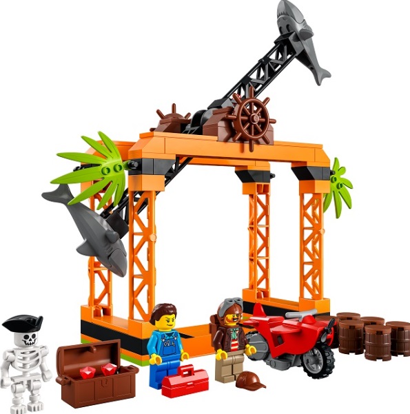 LEGO Конструктор 5+ Игрушка город City Трюковое испытание Нападение акулы арт.60342