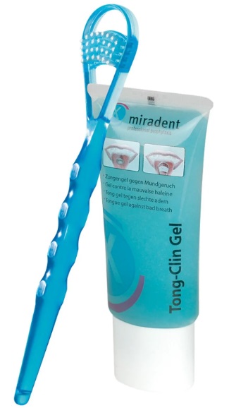 Набор для очистки языка Щетка и гель Tong Clin Set MIRADENT