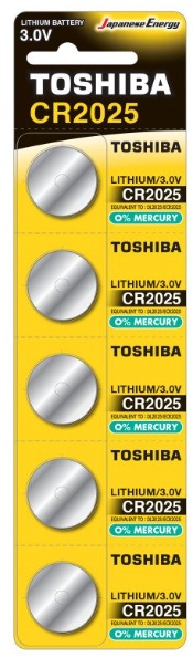 Батарейка TOSHIBA CR2025 PW BP-5N  (Упаковка)