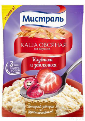 Мистраль Каша овсяная Клубника- Земляника 40г