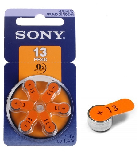 Батарейка SONY код 13 ( 6 шт ) ( PR48 ) 1,4V Т/Д (Упаковка)