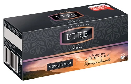 ETRE Royal Чай черный с чабрецом 2г № 25пак  &