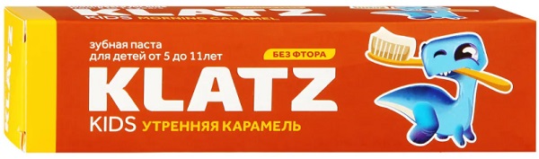 Зубная паста KLATZ Kids Утренняя карамель без фтора 40 мл