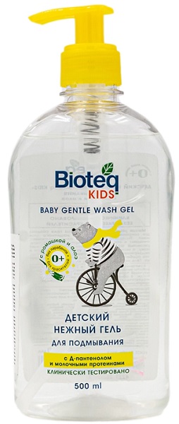 Детский нежный гель для подмывания Bioteq Kids с Ромашкой и Алоэ 500мл