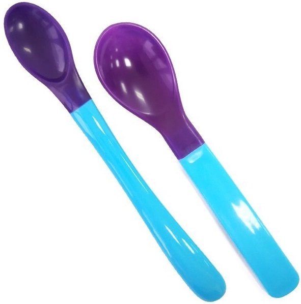 Ложка термочувствительная (2шт) BABOO 4м+ голубой