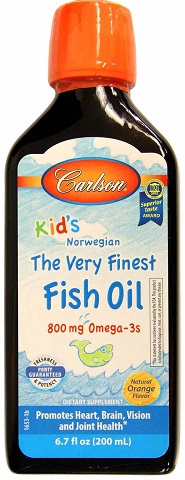 Carlson Kid's The very finest Fish Oil с натур. Апельсиновым вк. 200мл  &