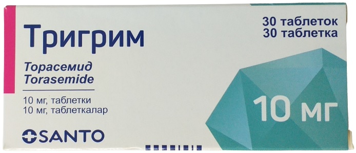 Тригрим табл. 10 мг №30 ( торасемид ) (Упаковка)