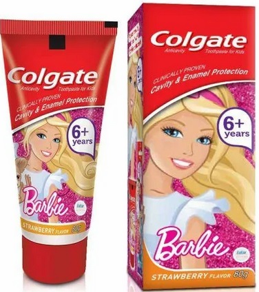 Зубная паста COLGATE Barbie 80г Клубника Детская 6+ лет
