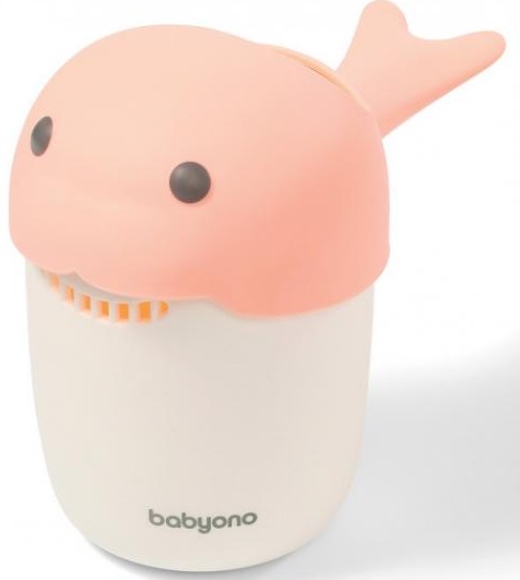 Кружка ковш КИТ для ополаскивания детей BABYONO розовая арт.1344/03