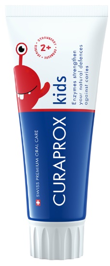 Зубная паста для детей с 2-х лет CURAPROX Kids CS со вкусом Клубники 950ppm F 60мл 