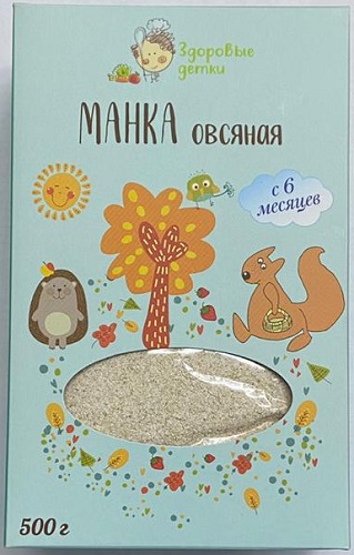 Оргтиум Манка Овсяная 500г с 6мес.