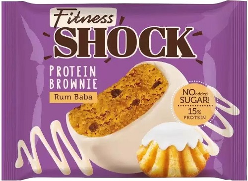 FitnessShocks Брауни Ромовая баба глазированое 50г
