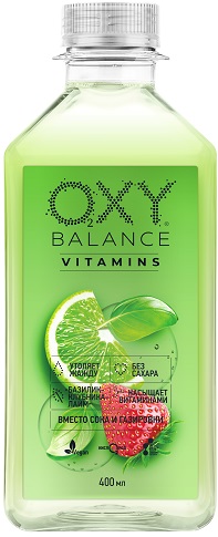 Oxy Balance Напиток Базилик-Клубника-Лайм 400мл без сахара