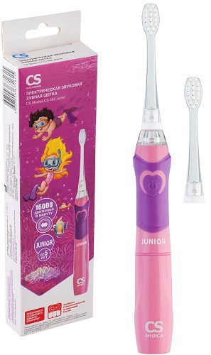 Зубная щетка Электрическая Звуковая CS Medica CS-562 Junior Розовый от 5 лет