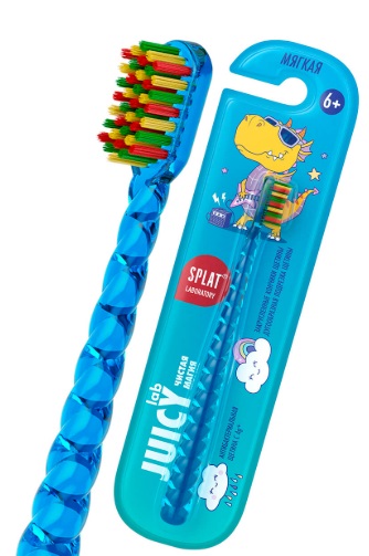 Зубная щетка SPLAT Juicy Lab Unimagic Магия Единорога 6+ Детская голубая 