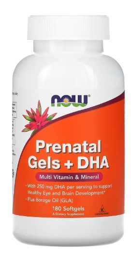 Now Foods Prenatal gels+ DHA №180капс ДГК для беременых  &
