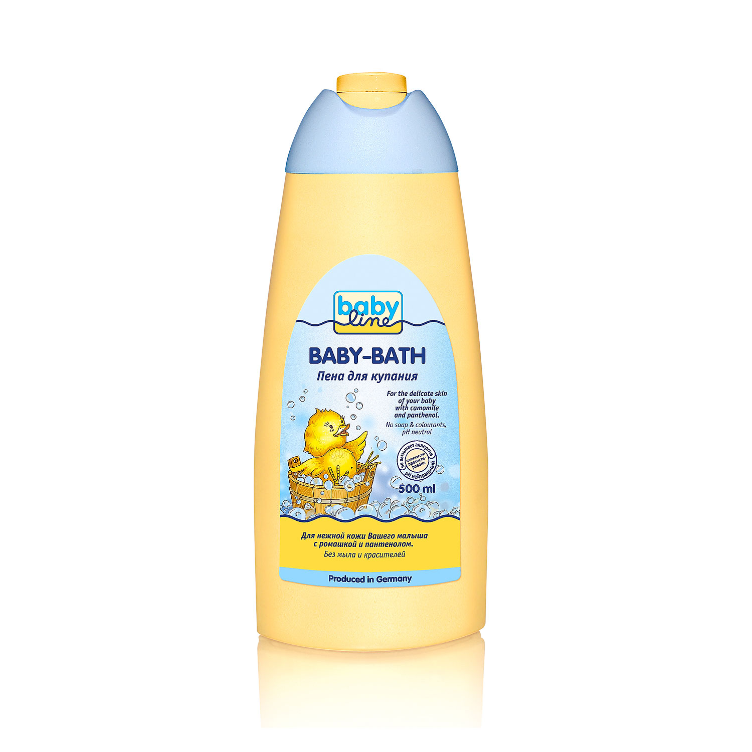 BABY LINE Пена для купания с ромашкой и пантенолом 0М+ 500мл