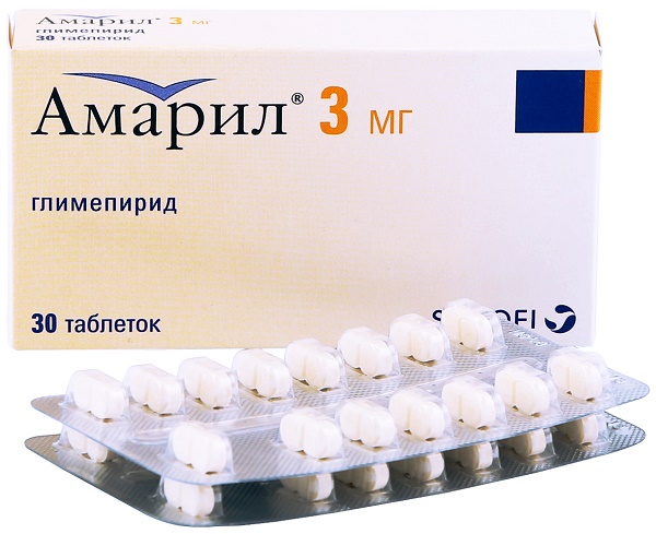 Амарил табл. 3 мг №30 ( глимепирид ) (Упаковка)