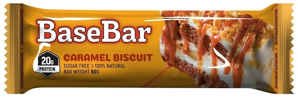 Ё батон Протеиновый батончик Base Bar Карамель Бисквит 60 г