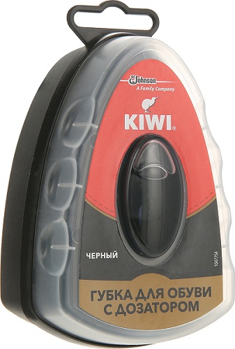 KIWI Экспресс Губка для обуви с дозатором Черная 630720