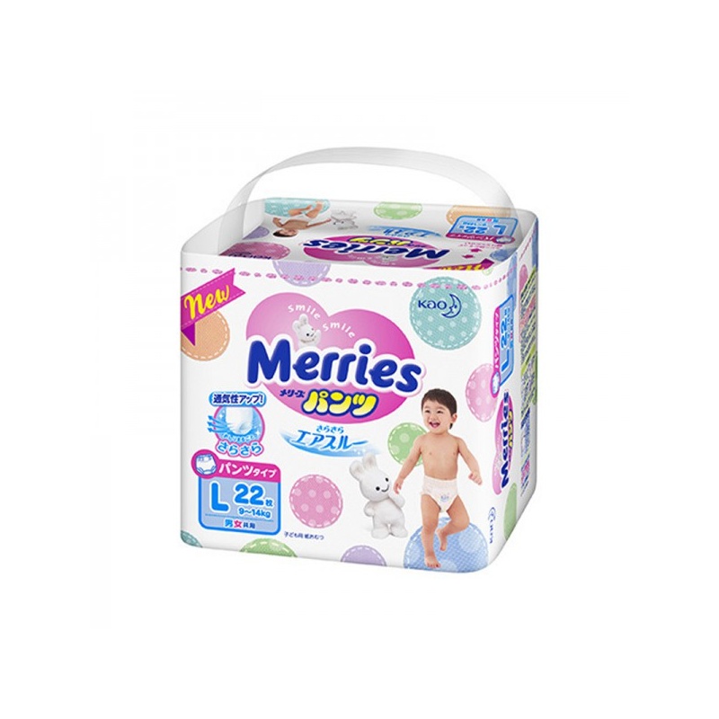 Трусики-подгузники для детей MERRIES L22 (9-14кг) 22шт